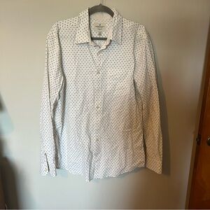 American Eagle Outfitters White and Black Dot Shirt